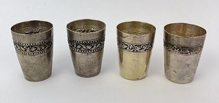 Antique Cambodian Sterling 900 Silver Glasses