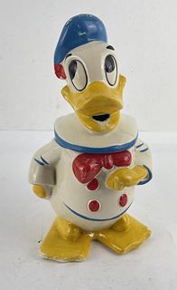 Vintage Ceramic Donald Duck Piggy Bank