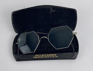 Rare Post Civil War Wilson Blue Sunglasses