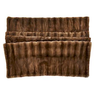 BROWN MINK AND CASHMERE THROW