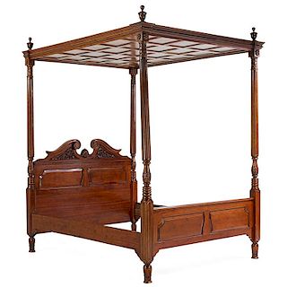 GEORGE III STYLE MAHOGANY TESTER BED