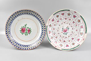 Two Chinese Famille Rose Plates,19th C.
