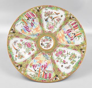 Chinese Canton Rose Medallion Charger, 19th C.