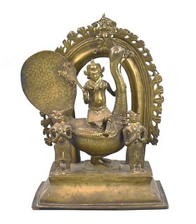 Indian Bronze Buddha Figure, 19th C.