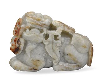 Chinese Jade Carving of Foo Lion, 20th C.