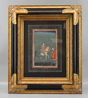 Framed Indian Mughal Painting