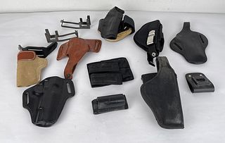Group of Leather and Nylon Pistol Holsters
