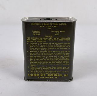 Vietnam War Louse Insecticide Powder
