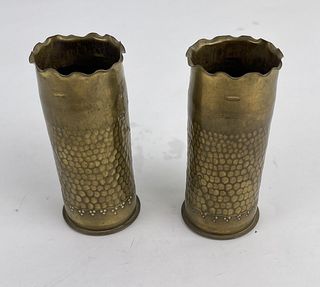 Pair of WW1 Trench Art Shell Casings
