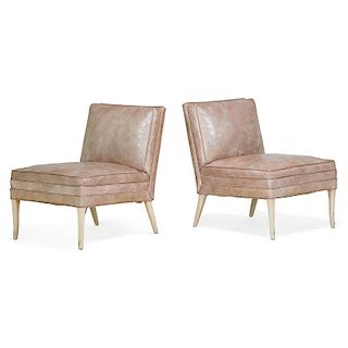 TOMMI PARZINGER Pair of slipper chairs