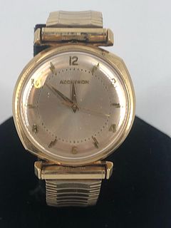 Vintage Accutron Wrist Watch w/Gold Case