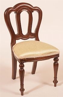 Mahogany Frame Miniature Side Chair.