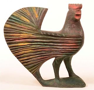 Collis Germanic Style Carved Large Folk Rooster.