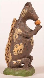Strawser Carved and Painted Folk Art Squirrel