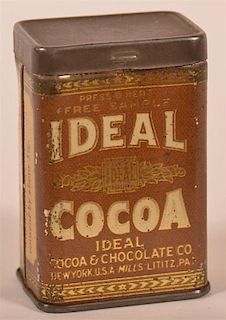 Early 1900s Ideal Cocoa Lititz, PA Sample Tin