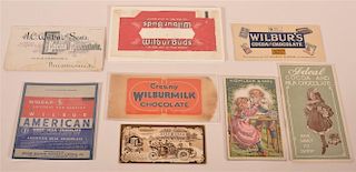 Lot of Wilbur & Ideal Chocolate Advertising