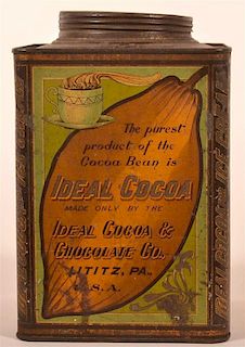Early 1900s Ideal Cocoa Chocolate Lititz, PA Tin