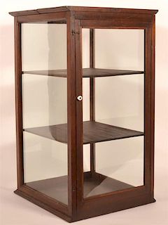 Early 1900s Oak Country Store Display Cabinet