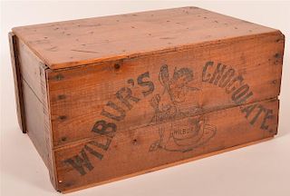 19th C. Wilbur Chocolate Lititz, PA Shipping Crate