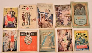 Lot of 10 Vintage Advertising Pamphlets.
