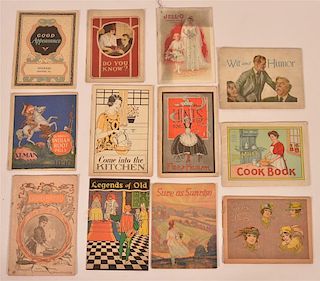 Lot of 12 Vintage Advertising Pamphlets.