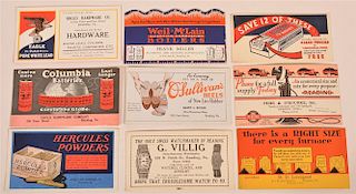 Lot of 9 Vintage Advertising Blodders.