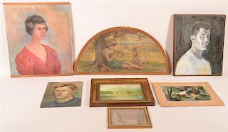 7 Various Paintings by James Rudisill, York Co.