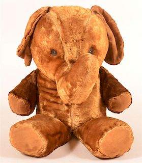 Vintage Stuffed Elephant Toy.
