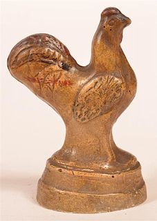 Molded Chalkware Figure of a Rooster.