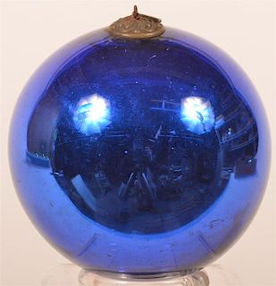 Antique  Blown Glass Ball Form German Kugel.