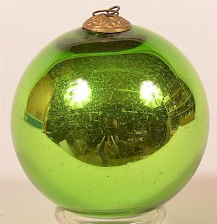 Antique  Blown Glass Ball Form German Kugel.