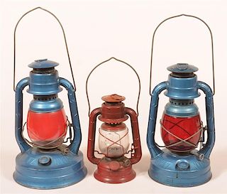Three Various Railroad Lanterns.