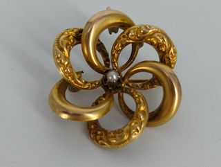 Victorian 14kt Yellow Gold Pin/Pendant