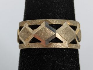 1/2 14kt Gold + 1/2 Sterling Silver Ring