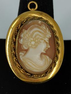 Gold-Filled Cameo Pin/Pendant