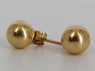 14kt Gold Bead Earrings