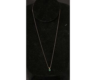 14kt. COLOMBIAN EMERALD NECKLACE