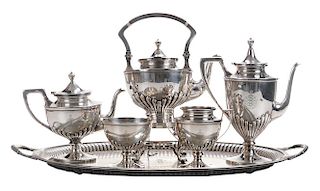 Five Piece Sterling Tea Service with