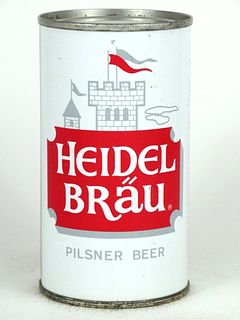 1960 Heidel BrÃ¤u Beer 12oz Flat Top Can 81-04, La Crosse, Wisconsin