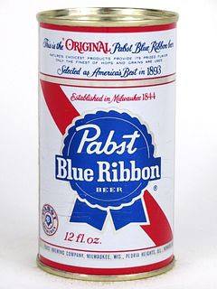 1965 Pabst Blue Ribbon Beer 12oz Flat Top Can 112-02, Milwaukee, Wisconsin