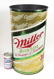1969 Miller Beer 19Â¼ inch Trash Can, Milwaukee, Wisconsin