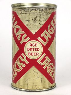 1957 Lucky Lager Beer 12oz Flat Top Can 93-37, Vancouver, Washington