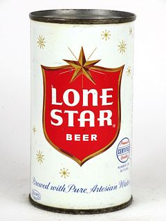 1960 Lone Star Beer 12oz Flat Top Can 92-15.1, San Antonio, Texas