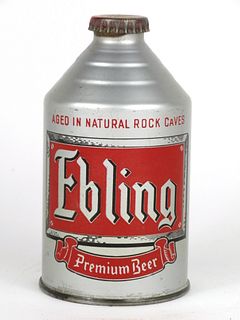 1947 Ebling Premium Beer 12oz Crowntainer 193-12, New York, New York