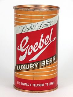 1956 Goebel Luxury Beer 12oz Flat Top Can 71-07, Muskegon, Michigan