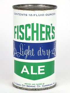 1956 Fischer's Light Dry Ale 12oz Flat Top Can 63-22, Cumberland, Maryland