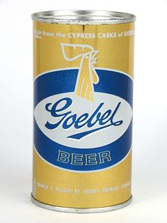 1960 Goebel Beer 12oz Flat Top Can 71-09, Detroit, Michigan