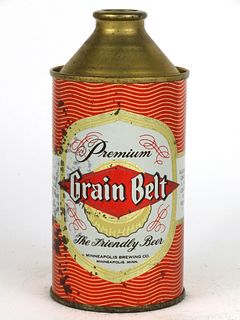 1953 Grain Belt Premium Beer 12oz Cone Top Can 167-15, Minneapolis, Minnesota