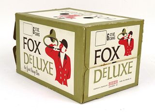 1952 Fox DeLuxe Beer (flat tops) Six Pack Can Carrier, Chicago, Illinois