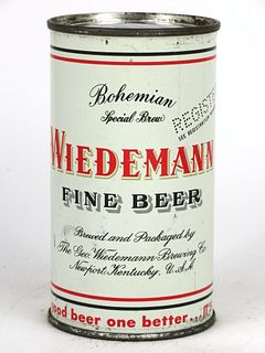 1958 Wiedemann Fine Beer 12oz Flat Top Can 145-32, Newport, Kentucky